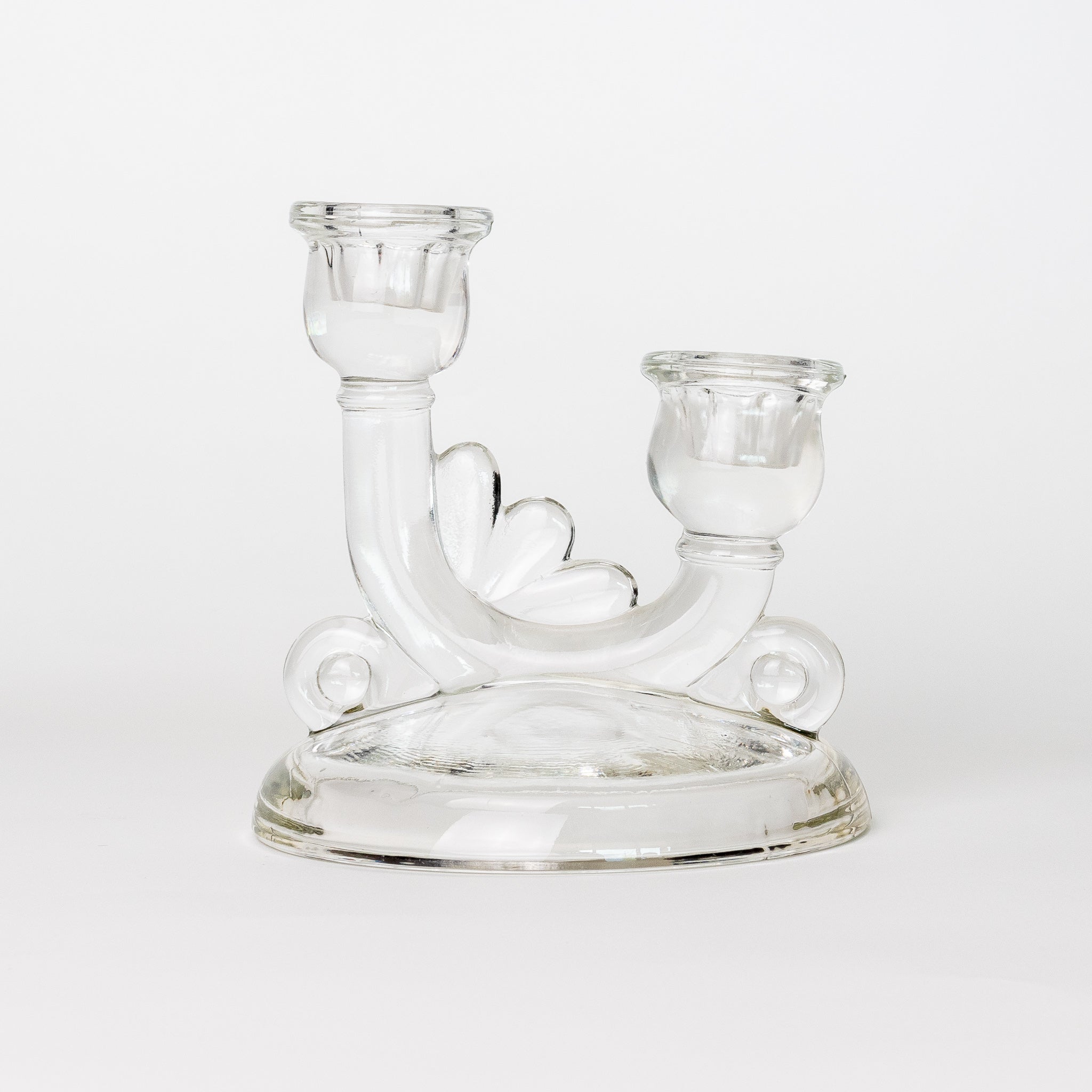 Two-Candle Glass Taper Candleholder - Homekeep Market