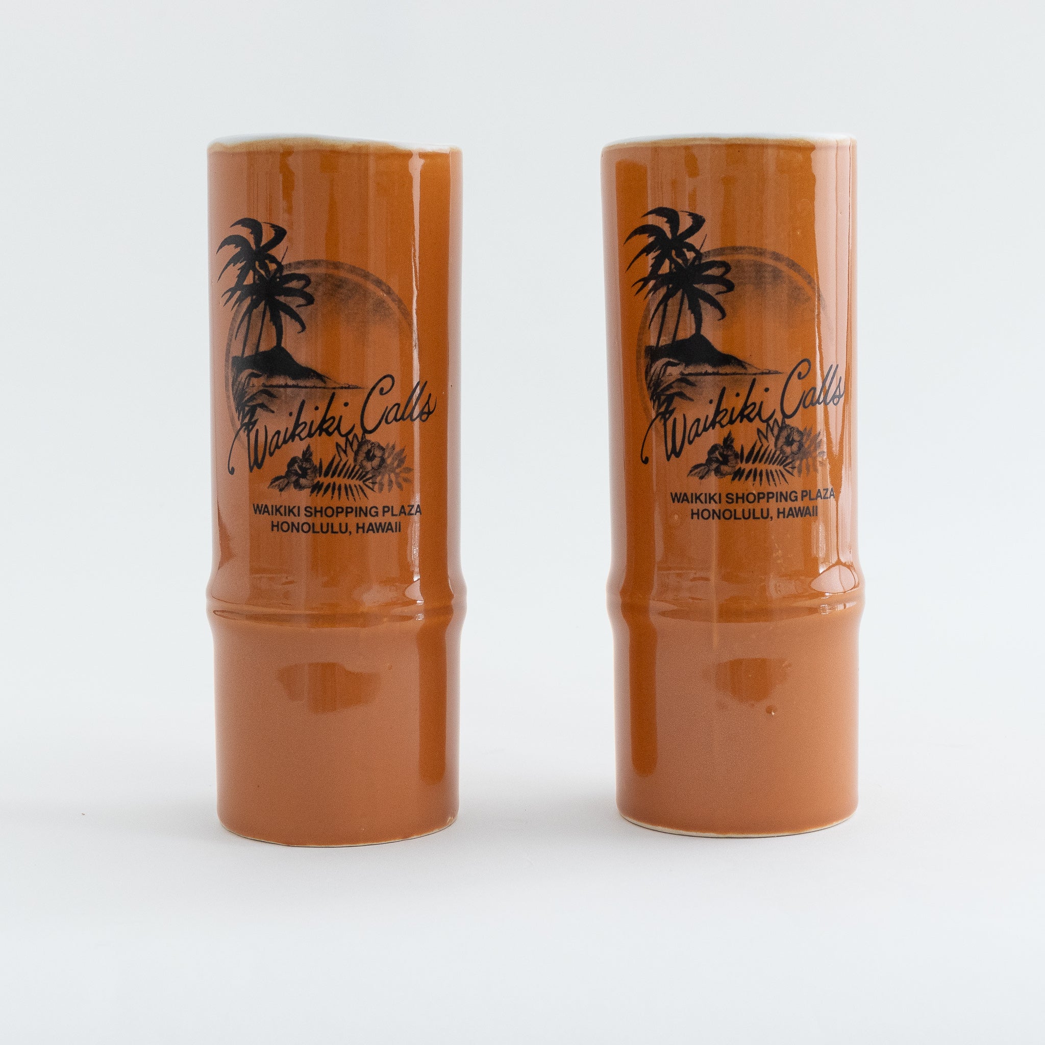 Waikiki Calls Tiki Cups, Set of Two - Homekeep Market